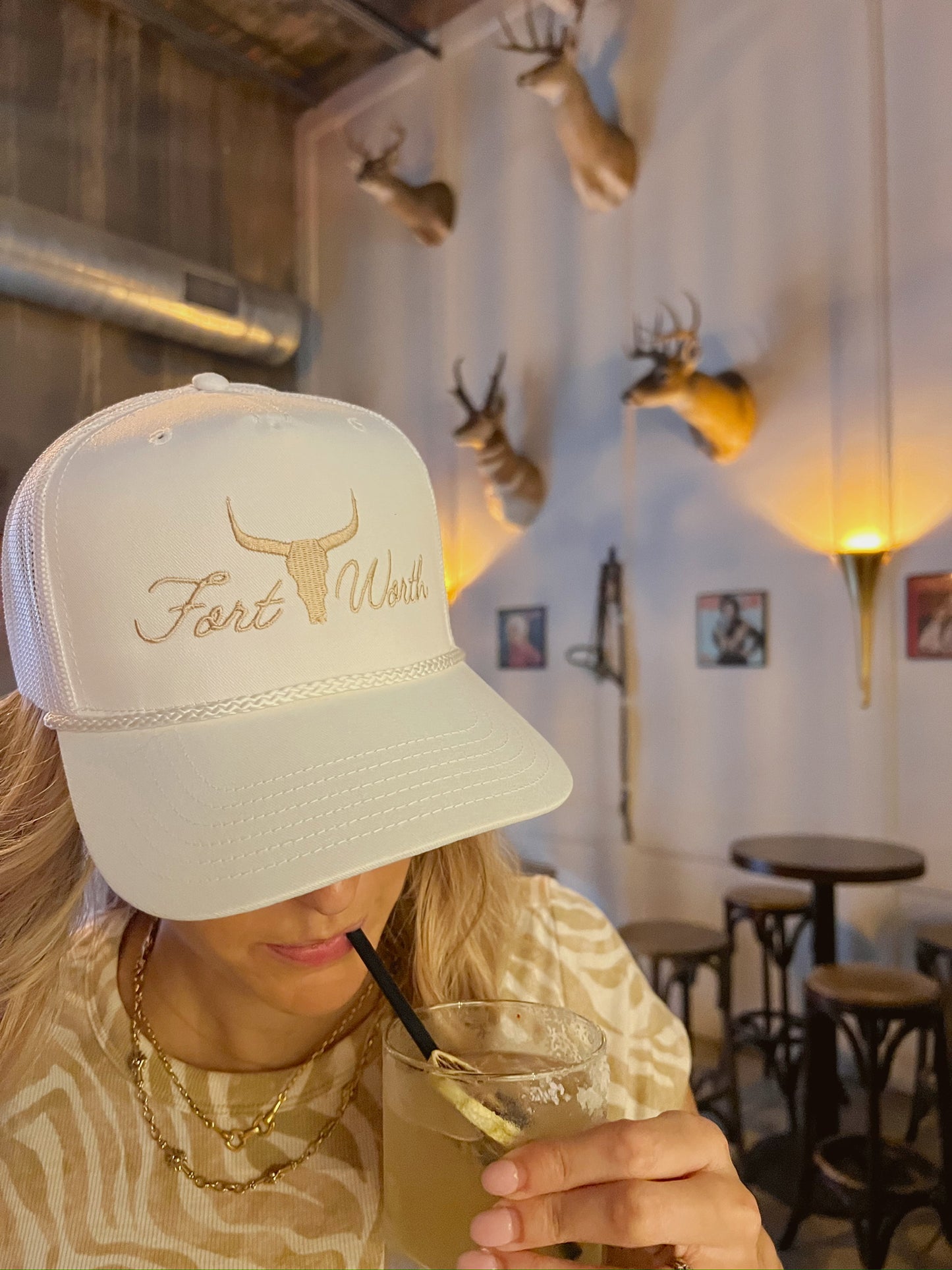 Fort Worth Longhorn - White