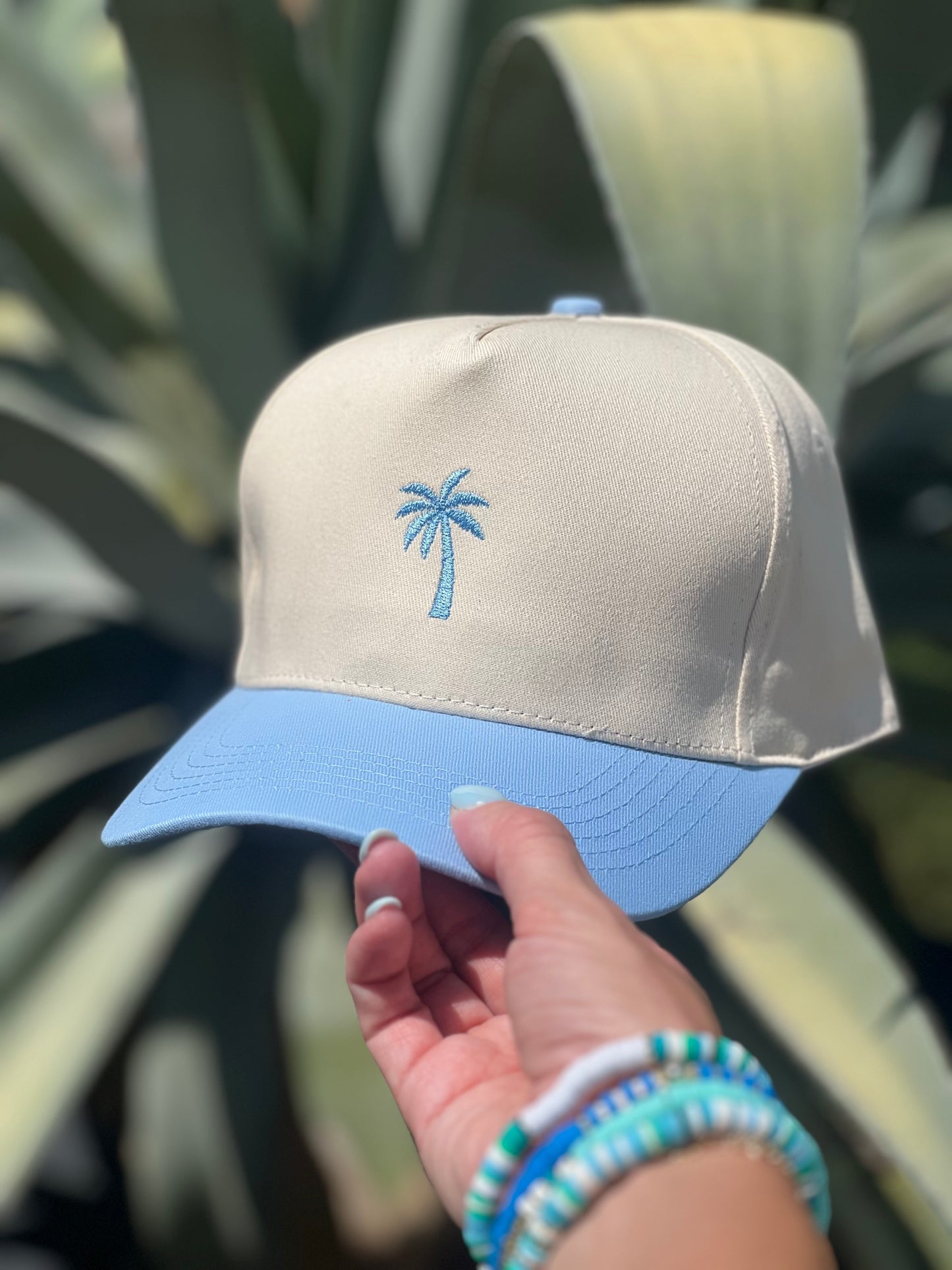 Palm Tree - Light Blue/Natural