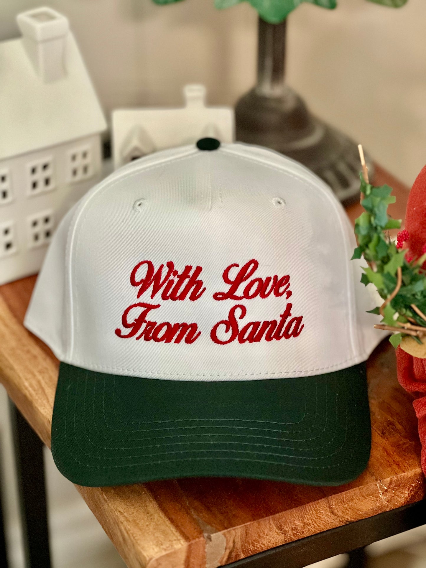 With Love, From Santa - Dark Green/White