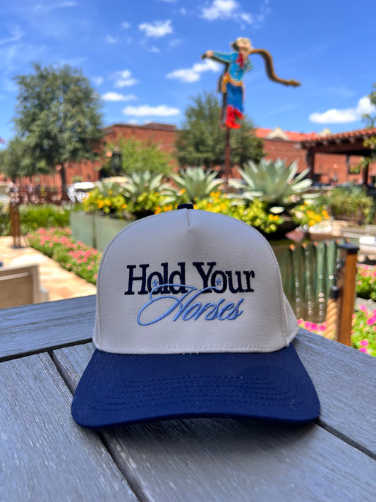 Hold Your Horses - Navy/Natural