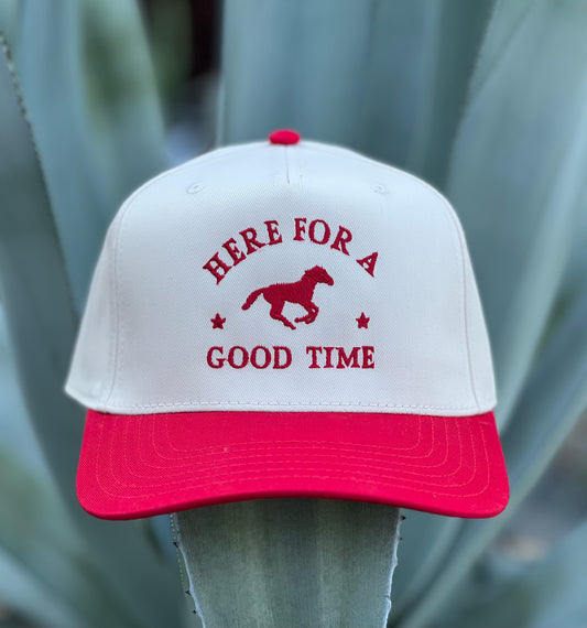Here For A Good Time - Red/Natural
