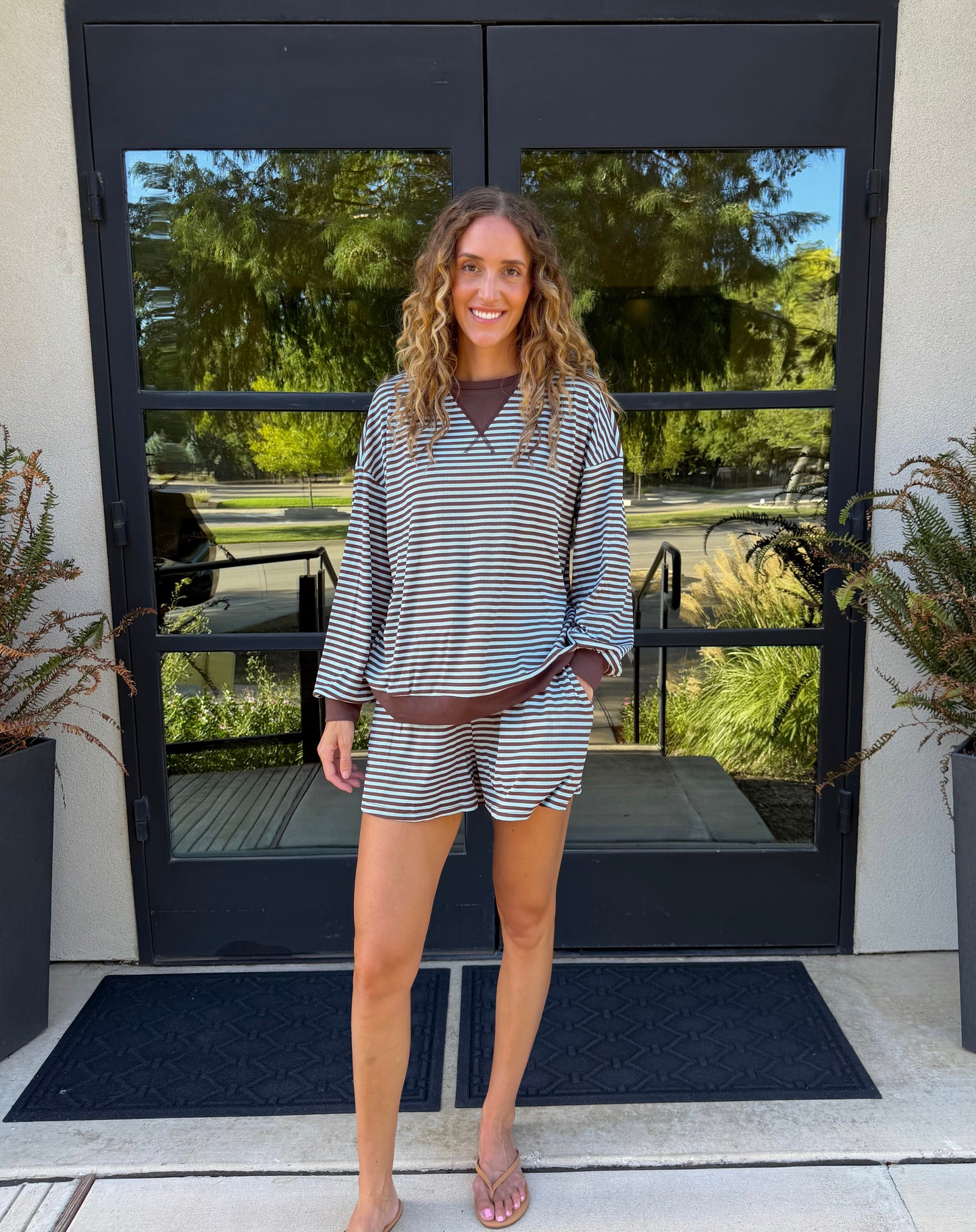 Mocha Striped Set