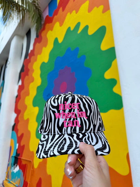 Nicer When I’m Tan - Zebra/Hot Pink