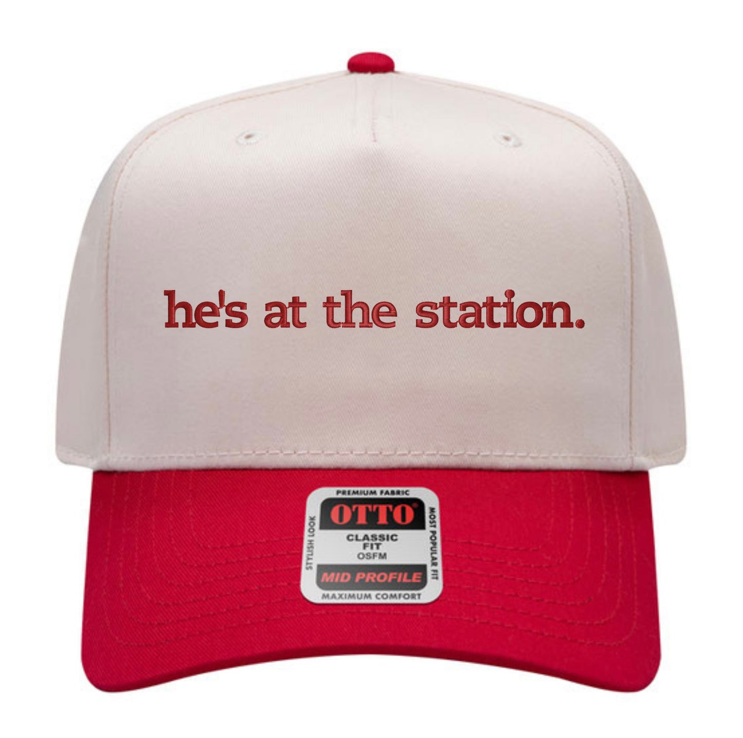 he’s at the station.