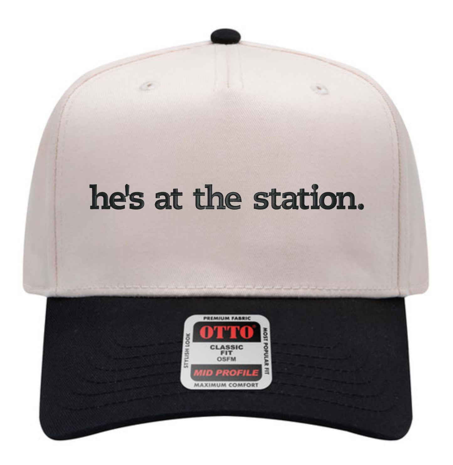 he’s at the station.