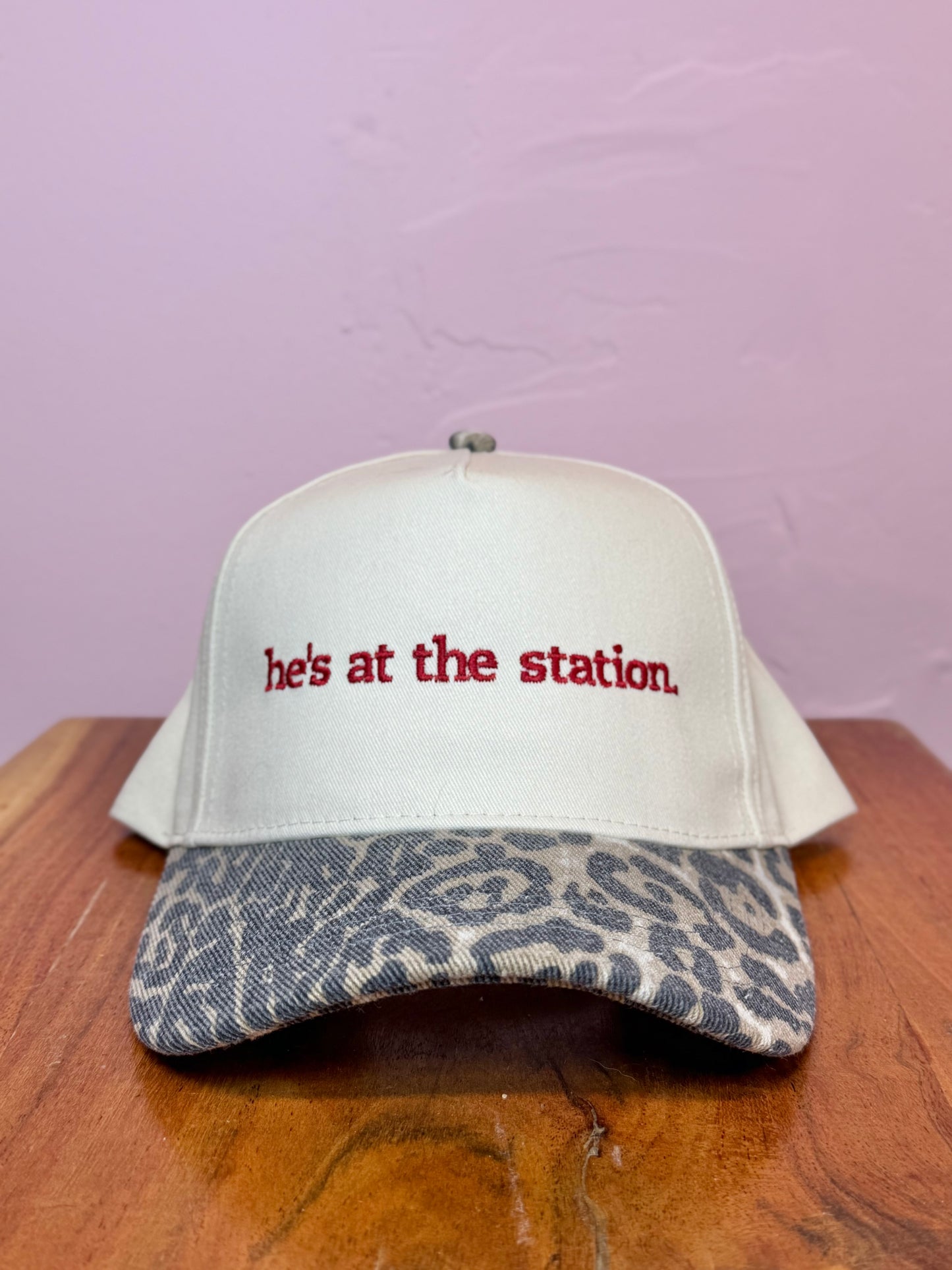 he’s at the station.